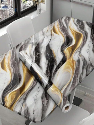 JIARKA Vinyl Decorative Gold, Black Wallpaper(L x W: 200 cm x 60 cm, Pack of 4)
