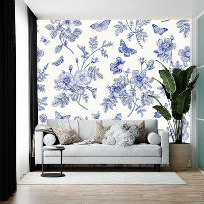 BRITISH TERMINAL Vinyl Abstract Multicolor Wallpaper(L x W: 300 cm x 35 cm)