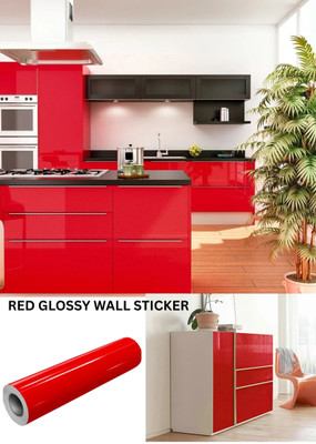 Wisdom Vinyl Decorative Red Wallpaper(L x W: 60 cm x 127 cm)