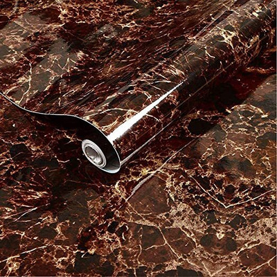 ASKCREW Vinyl Abstract Brown Wallpaper(L x W: 200 cm x 60 cm)