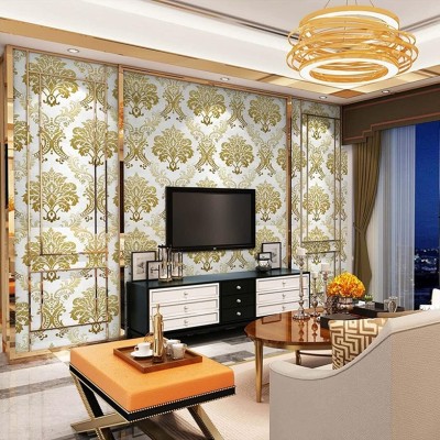 TINSUHG Places White, Gold Wallpaper(45 cm x 300 cm)