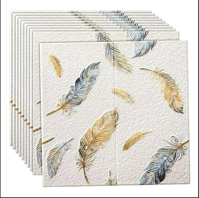PIXNA Vinyl Abstract Multicolor Wallpaper(L x W: 70 cm x 70 cm)