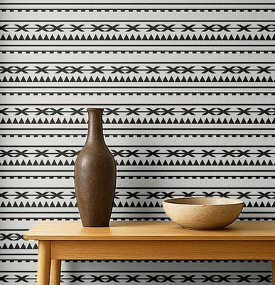 S4Sassy Vinyl Abstract Black, White Wallpaper(L x W: 914 cm x 63 cm)