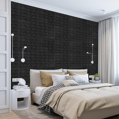 Trendy Appliances Vinyl Classics Black Wallpaper(L x W: 77 cm x 70 cm, Pack of 3)