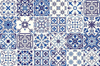 FOKRIM Vinyl Decorative Blue Wallpaper(L x W: 200 cm x 60 cm)