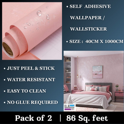 WallBerry Vinyl Abstract Multicolor Wallpaper(L x W: 1000 cm x 40 cm, Pack of 2)