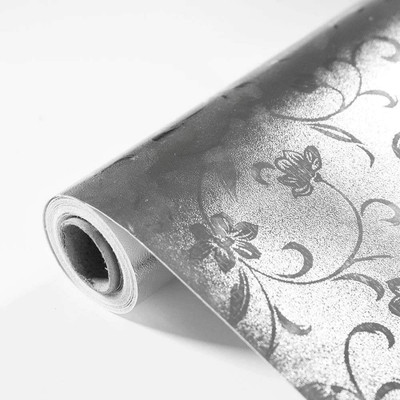 SOJITRA EXPORT Abstract Silver Wallpaper(200 cm x 60 cm)