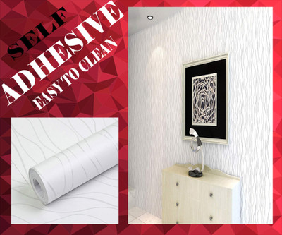 Guru Production Vinyl Pop Art White Wallpaper(L x W: 500 cm x 45 cm)