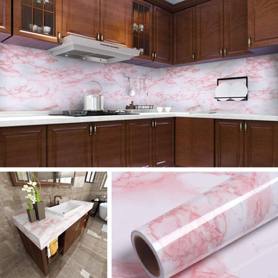 Wallcol Vinyl Decorative Pink, White Wallpaper(L x W: 200 cm x 60 cm)