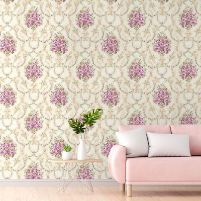 doodad Vinyl Floral & Botanical Multicolor Wallpaper(L x W: 500 cm x 45 cm)
