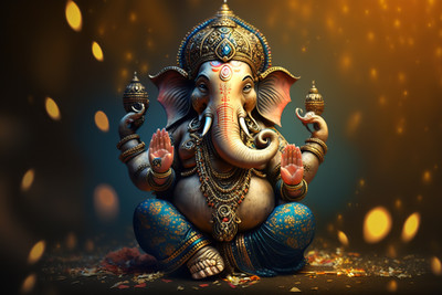 illusion Religious Multicolor Wallpaper(243 cm x 182 cm)