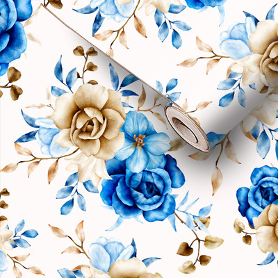 ADM Floral & Botanical Multicolor Wallpaper(220 cm x 40 cm)