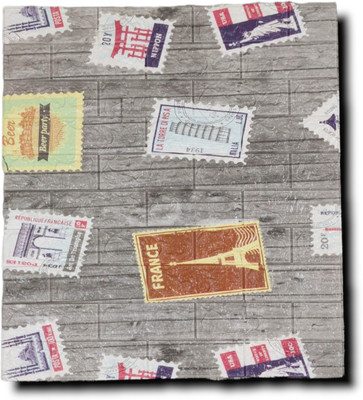 Ansari Decor Paper Decorative Grey Wallpaper(L x W: 70 cm x 77 cm, Pack of 5)