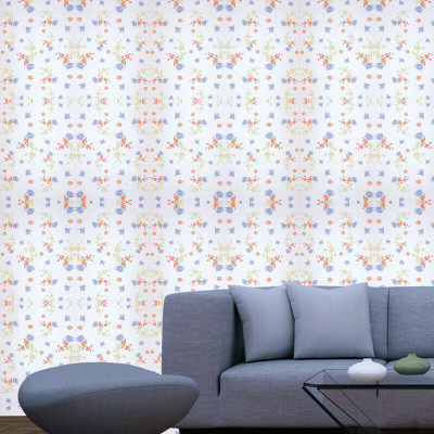 Vinaka Vinyl Abstract Multicolor Wallpaper(L x W: 40 cm x 100 cm)
