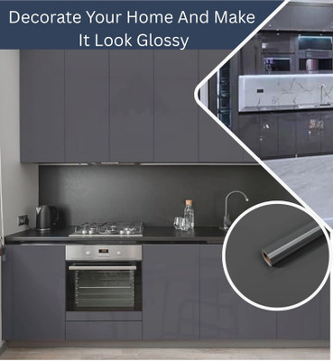 Wisdom Vinyl Decorative Grey Wallpaper(L x W: 60 cm x 508 cm)