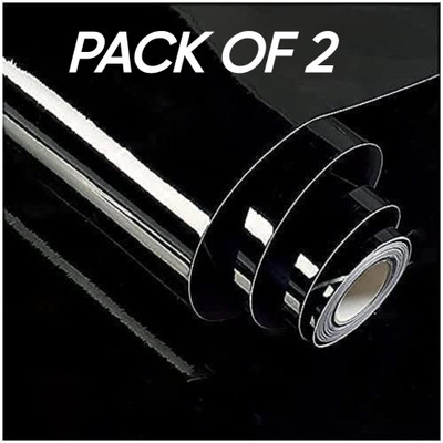 Parse Classics Black Wallpaper(200 cm x 60 cm, Pack of 2)