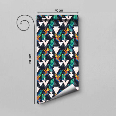 Guru Production Vinyl Decorative Multicolor Wallpaper(L x W: 300 cm x 41 cm)