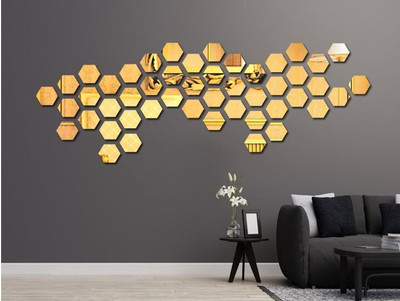 Ansari Decor Decorative Gold Wallpaper(12 cm x 6 cm)