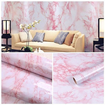 qezza Abstract Pink Wallpaper(200 cm x 60 cm)