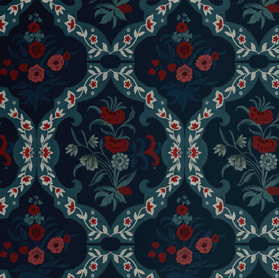 S4Sassy Vinyl Floral & Botanical Blue Wallpaper(L x W: 914 cm x 63 cm)