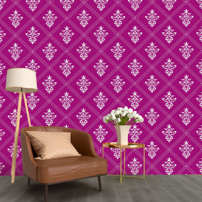 We Kreate Vinyl Floral & Botanical Blue Wallpaper(L x W: 252 cm x 45 cm)