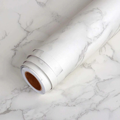 MAAUVTOR Vinyl Decorative White Wallpaper(L x W: 60 cm x 200 cm)