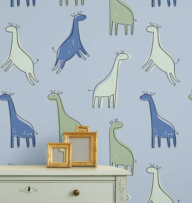 S4Sassy Vinyl Humor Blue Wallpaper(L x W: 304 cm x 63 cm)