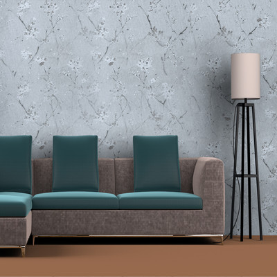 HOMEMATES 304.8 cm Removable Peel and Wallpaper 45x 304.8 cm ( Grey) Self Adhesive Sticker(Pack of 3)
