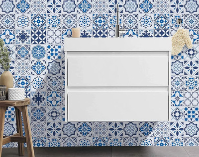 KAKADIYA ENTERPRISE Vinyl Classics Blue Wallpaper(L x W: 20 cm x 10 cm)