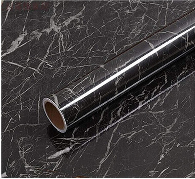 LANGIT Paper Decorative Black Wallpaper(L x W: 60 cm x 200 cm)