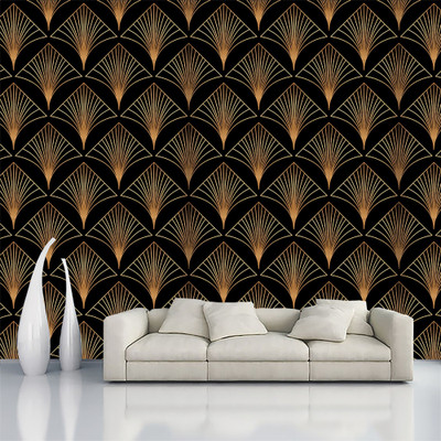 Walldaddyy Vinyl Decorative Black Wallpaper(L x W: 228 cm x 40 cm)