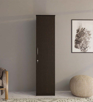 NEUDOT Adona WR1 Engineered Wood 1 Door Wardrobe(Finish Color - WENGE, Knock Down)