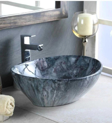 NEXIS Premium Designer Ceramic Wash Basin (16x13x5) BOAT 553 Table Top Basin(MULTICOLOR)