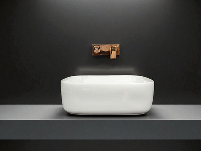 DELTA Table Top & Wall Hung Ceramic Wash Basin(UP-White) UP(16*12*5)(White-01) Table Top Basin(White)