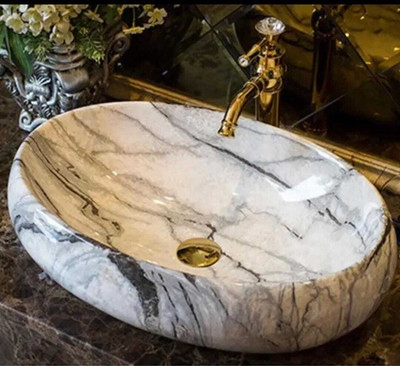 Nerobi BIG SIZE DESIGNER PREMIUM TABLE TOP COUNTER TOP WASH BASIN 24x15x5 (GLOSSY) CRETA 2011 Table Top Basin(MULTICOLORS)