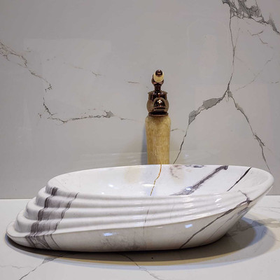 clayplus White Glossy Elegant Layered Design HG 20 Preimum Grade Ceramic's Designer Table Top Wash Basin Table Top Basin(GLOSSY WHITE, GLOSSY GREY)