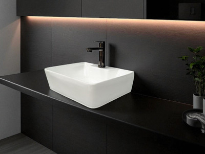 DELTA Wall mount & Table top Premium wash basin (16x12x5) DD2(16*12*5)(White) Table Top Basin(White)