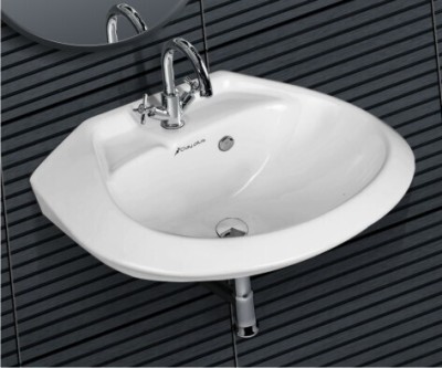 clayplus Preimum Grade Ceramic's Wallmounted Wash Basin Wall Hung Basin(GLOSSY WHITE)