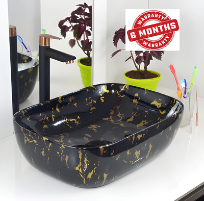 ANTIQUE PREMIUM PREMIUM Table Top Basin(Black with Gold Veins)