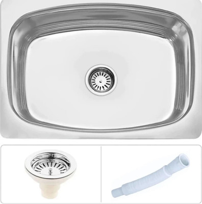 Jindal steel SS_304 (24×18×9) SS-304 Vessel Sink(Silver)
