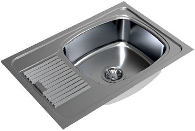 Carysil Vouge Single Bowl with Drainer sdb-002 Vessel Sink(Silver)