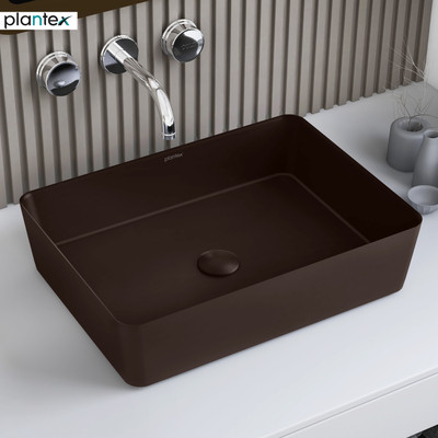 Plantex Melamine Wash Basin/ Basin for Bathroom Wash Basin for Bathroom/Tabletop Basin/Designer Countertop Basin for Home/Office Counter Top(Brown)