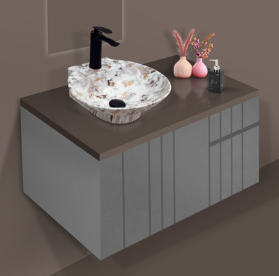 Xperia Feel the innovation MS_1402 Premium Quality For Any Wash Area Perfect Size Hi Parameters Ball Clay Best White/Gold/Product Beautiful Look Real Image Ceramic Glossy Finish Basin Over Counter Basin(White, Gold)