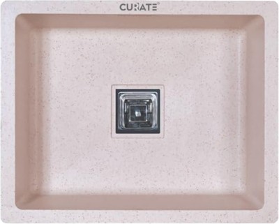 CURATE Quartz Kitchen Sink Red Mars Matt Finish- 16x18x9 inch Single Bowl | CURATE N207 Top Mount(Red Mars)