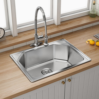 MESSINA Matte Finish Handmade 24X18X10 Kitchen Sink With Waste Coupling Vessel Sink (SILVER) For Rs. 949 @ 84% off