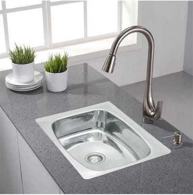 DENMARK Steel with Durable Regular Single Bowl Sink_24x18x9 Under Counter Basin (SIlver) Single Bowl Sink_24x18x9 Under Counter Basin(SIlver)
