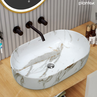 Plantex Wash Basin for Bathroom/Counter Top Basin Ceramic Wash Basin for Bathroom/Tabletop Wash Basin/Washbasin for Home-(MS-2207) Counter Top(Multicolor) Plantex Wash Basin for Bathroom/Counter Top Basin Ceramic Wash Basin for Bathroom/Tabletop Wash Basin/Washbasin for Home-(MS-2207) Counter Top(Multicolor)