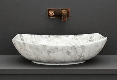 Clayramic Premium Quality Designer Ceramic Table Top Wash basin (M-Pb-1005-Glossy-Finish) (22x15x5)(M-05) Table Top Basin(Multicolor)