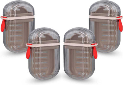 Radhe Leakproof Soap Box Case with Lid Draining Soap Bar Holder Dish Container(4 Pcs) Washing Machine Soap Dispenser
