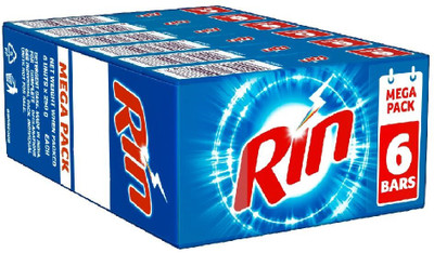 Rin Bar Sapphire 6X250G Offer Detergent Bar(1500 g, Pack of 6)